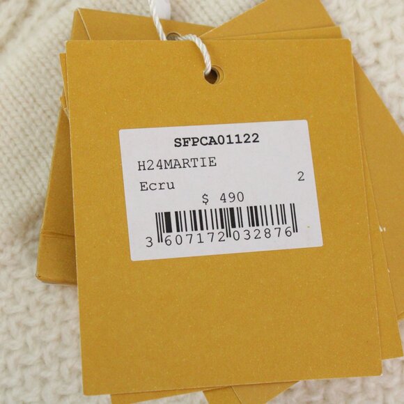 Sandro Cream Cardigan with Black Accents - Picture 11 of 16